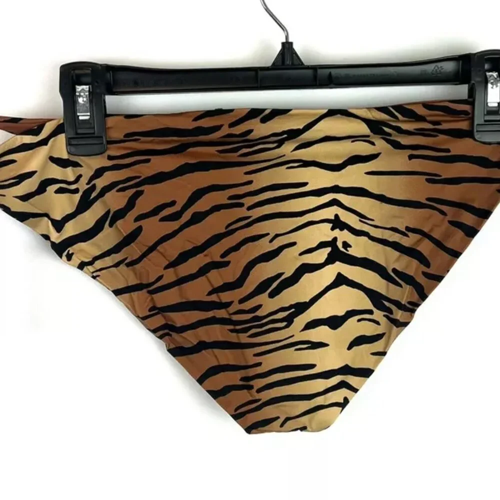 Vitamin A Women’s Animal Print Brown Bikini Bottom Size 14